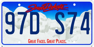 SD license plate 97DS74