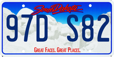 SD license plate 97DS82