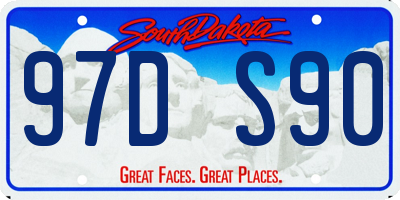 SD license plate 97DS90