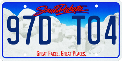 SD license plate 97DT04