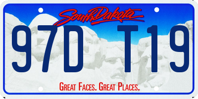 SD license plate 97DT19