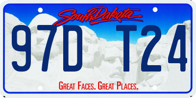 SD license plate 97DT24