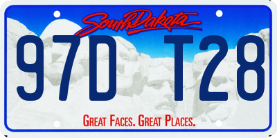 SD license plate 97DT28