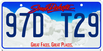 SD license plate 97DT29