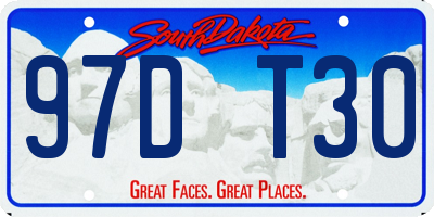 SD license plate 97DT30
