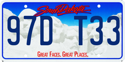 SD license plate 97DT33