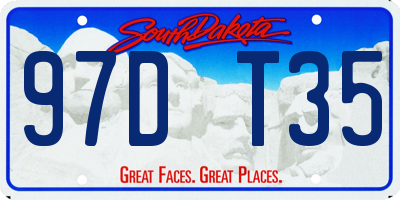 SD license plate 97DT35