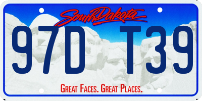 SD license plate 97DT39