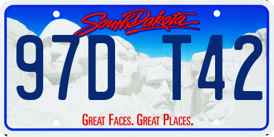 SD license plate 97DT42