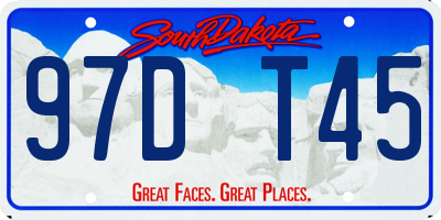 SD license plate 97DT45