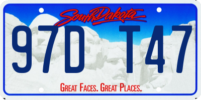 SD license plate 97DT47