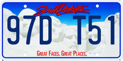 SD license plate 97DT51