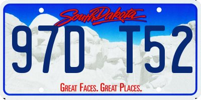 SD license plate 97DT52