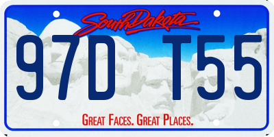 SD license plate 97DT55