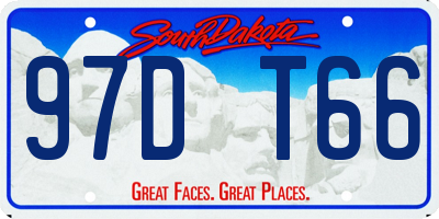 SD license plate 97DT66