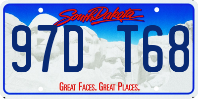 SD license plate 97DT68