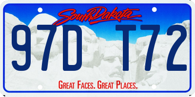 SD license plate 97DT72