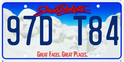 SD license plate 97DT84