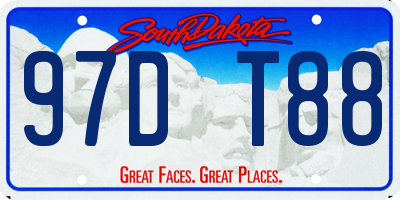 SD license plate 97DT88