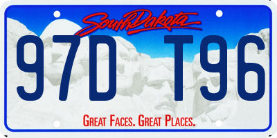SD license plate 97DT96