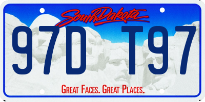 SD license plate 97DT97