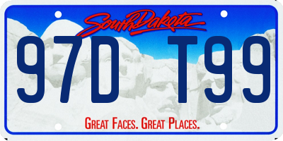 SD license plate 97DT99