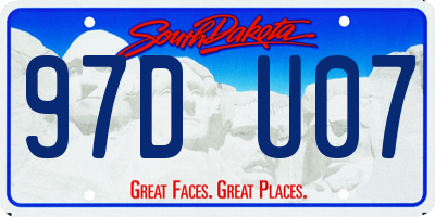 SD license plate 97DU07
