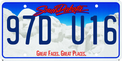 SD license plate 97DU16