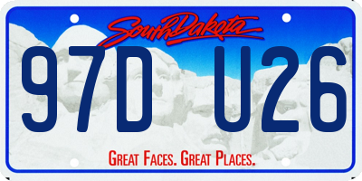 SD license plate 97DU26