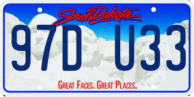 SD license plate 97DU33