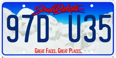 SD license plate 97DU35