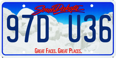 SD license plate 97DU36