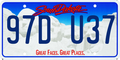 SD license plate 97DU37