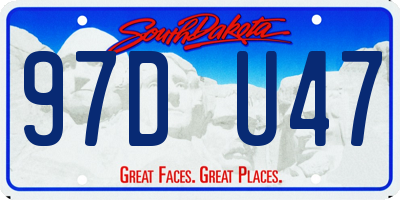 SD license plate 97DU47
