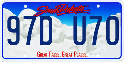 SD license plate 97DU70