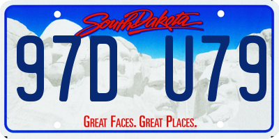 SD license plate 97DU79