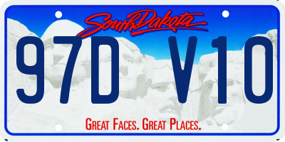 SD license plate 97DV10