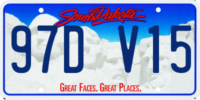SD license plate 97DV15