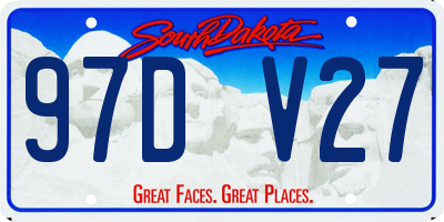 SD license plate 97DV27