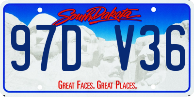 SD license plate 97DV36