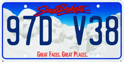 SD license plate 97DV38
