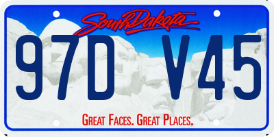 SD license plate 97DV45