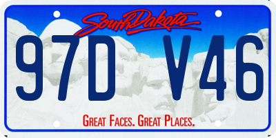 SD license plate 97DV46