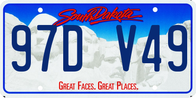 SD license plate 97DV49