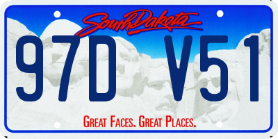 SD license plate 97DV51