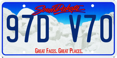 SD license plate 97DV70