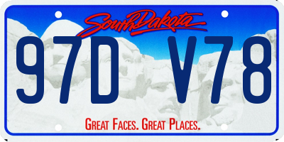 SD license plate 97DV78