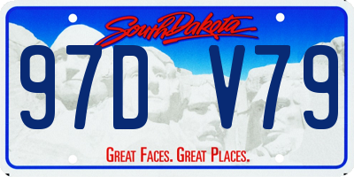 SD license plate 97DV79