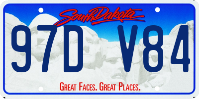 SD license plate 97DV84
