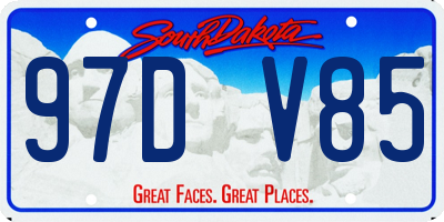 SD license plate 97DV85